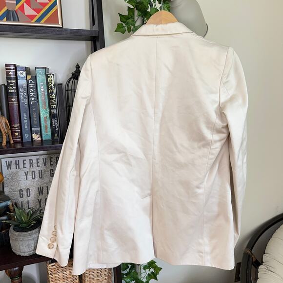 CHLOE Antilope Cotton One Button Blazer Jacket Off White Cream {YY11} - Picture 7 of 8